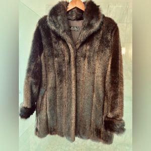 Fabulous Furs NWOT Sable Faux Mink Swing Jacket L 12/14